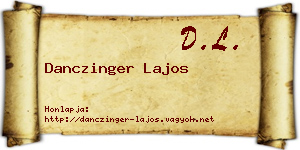 Danczinger Lajos névjegykártya