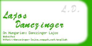 lajos danczinger business card